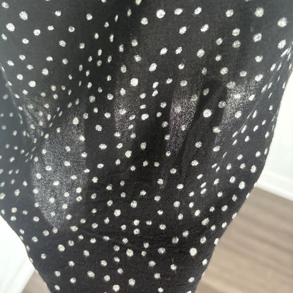 XHILARATION black an white polka dot tie top - Picture 5 of 9